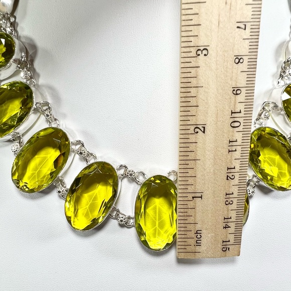 🍋 Lemon Topaz Big 925 Necklace & Bracelet - Picture 4 of 8